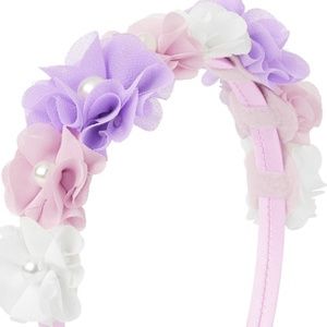 New with tags girls chiffon and faux pearl headband